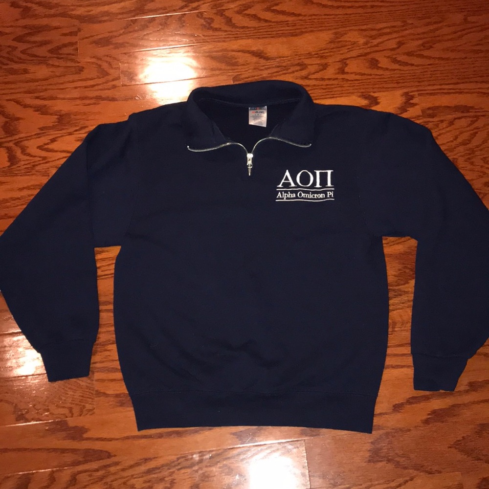 Alpha Omicron Pi Quarter Zip View 2